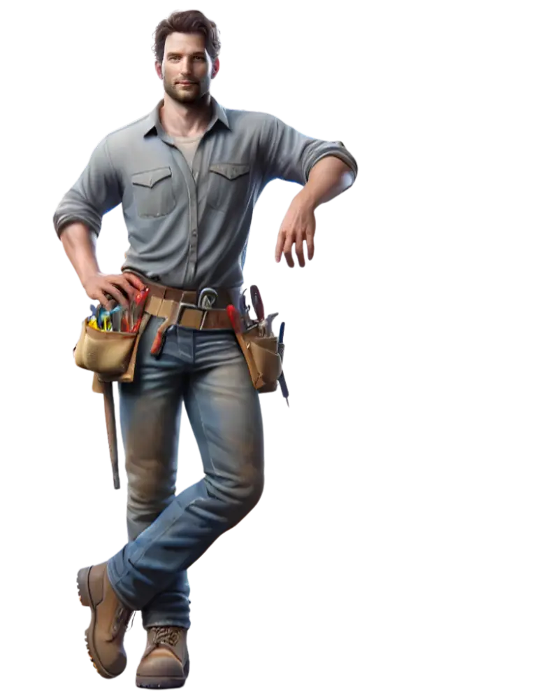 homme a tout faire avec une ceinture à outils